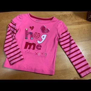Gap Kids Hug Me long Pink Long sleeve T-shirt Size 4